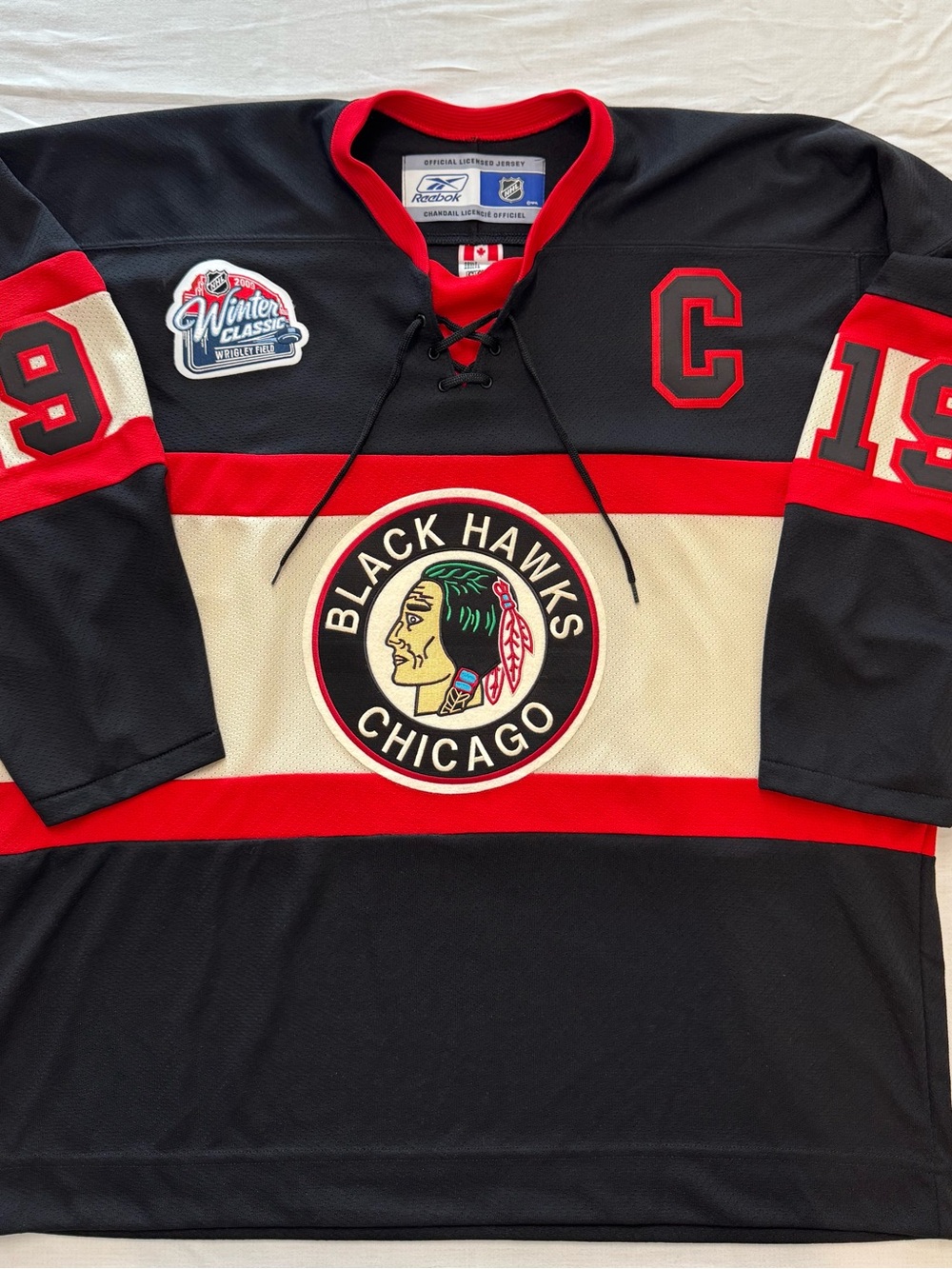 Reebok Chicago Blackhawks 2009 Winter Classic Replica Jersey Jonathan Toews